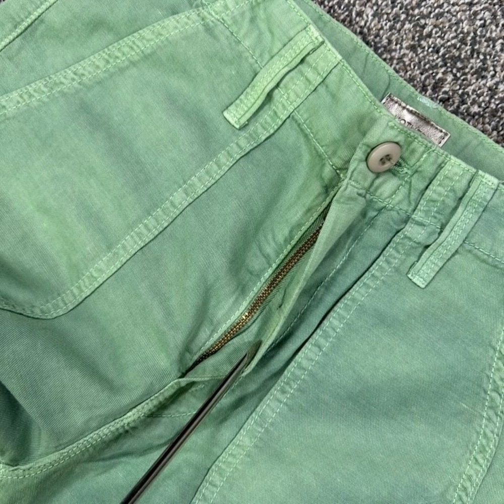 NEW Mother The‎ Shaker Chop Crop Pants Hedge Green Womens 25 Thin Lightweight - Picture 3 of 15